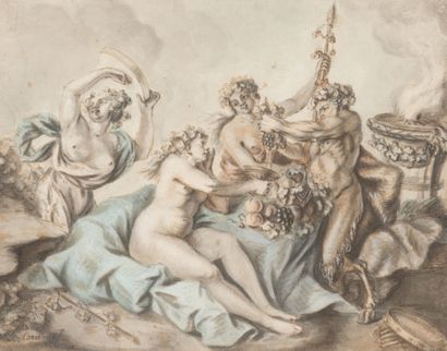 Jacques Philippe CARESME (1734-1796)
Bacchanal.
Pen,...