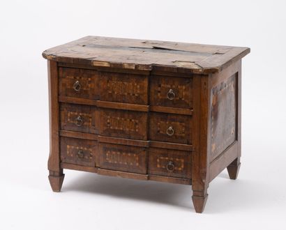 Natural wood and veneer miniature springing...