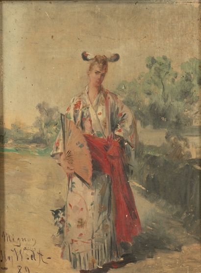 19th century school
La japonaise. [18]89.
Oil...