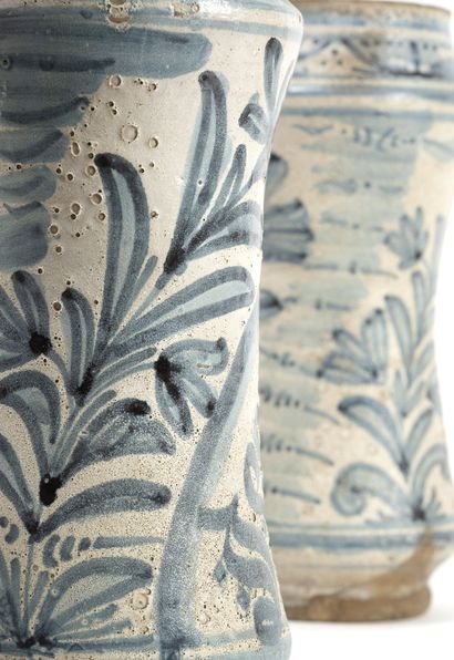 SPAIN
Two slightly arched albarelli with...