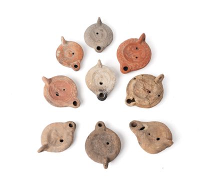 North Africa, 3rd century
Set of nine oil...