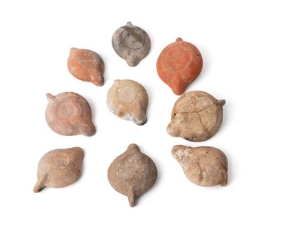 North Africa, 3rd century
Set of nine oil...
