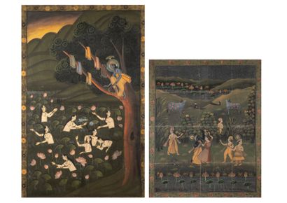 Indian school, 20th century
Two canvases...