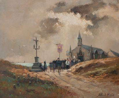 Albert HIRTZ (19th - 20th century) 
Procession...