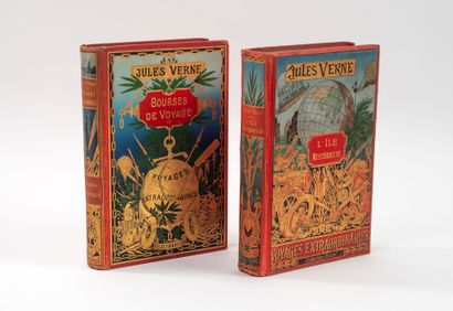 Jules VERNE
Lot of two books:
- Bourses de...