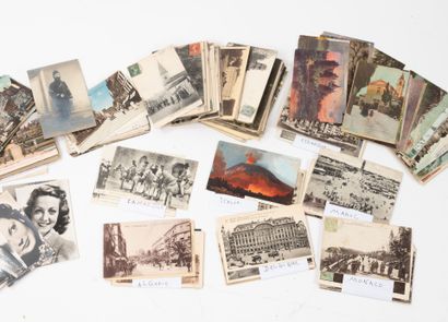 Lot of antique and semi-modern postcards...