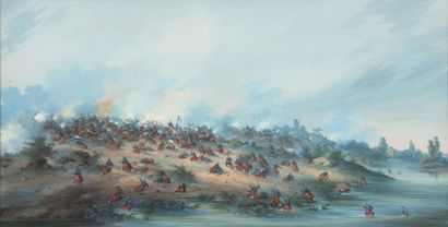 Eugène BAZIN (1799-1866)
Battle scene with...