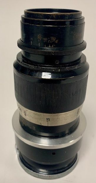 In leather case, set of photographic equipment...