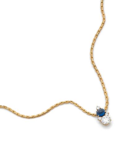 Setting KREISS Yellow gold (750) forçat-maille...