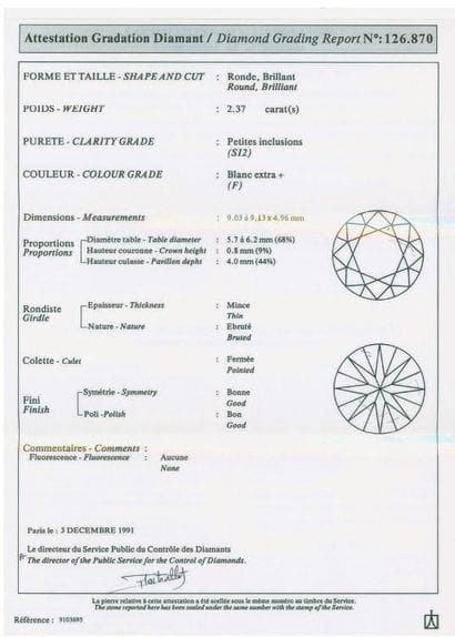 Bague solitaire en or gris (750) ornée d'un...