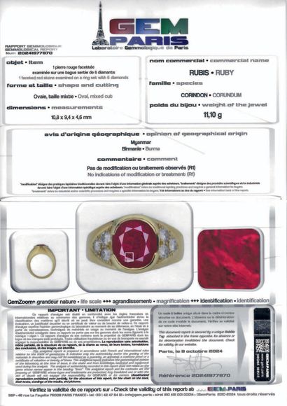 Wedding band ring in gold (750 thousandths),...