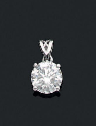 White gold (750) pendant set with a brilliant-cut...