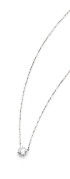 White gold necklace in white gold (750) featuring...