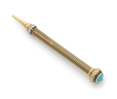 Elegant yellow gold (750) mechanical pencil...