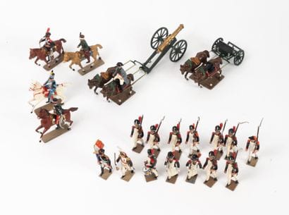 C.B.G
Set of polychrome lead soldiers including:
Napoleonic...