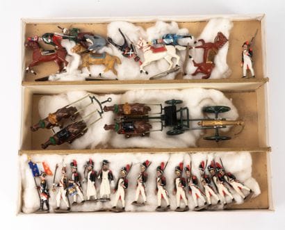 C.B.G
Set of polychrome lead soldiers including:
Napoleonic...