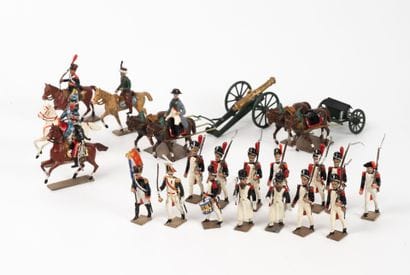 C.B.G
Set of polychrome lead soldiers including:
Napoleonic...