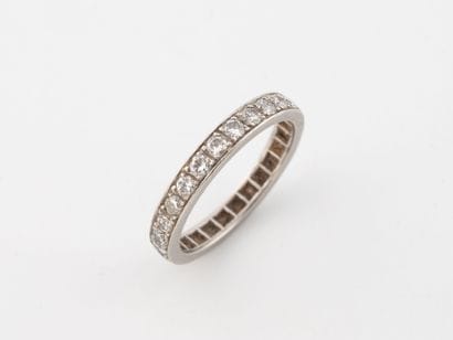 American wedding band in platinum (850) set...