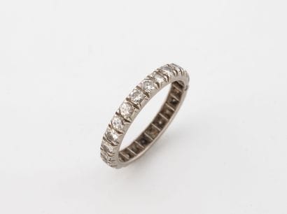 American wedding band in platinum (850) set...