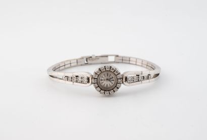OMEGA
Bracelet watch in white gold (750)...
