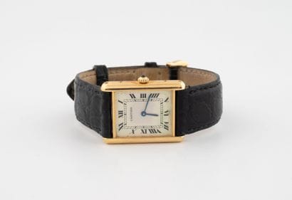 CARTIER, Tank
Men's wristwatch, rectangular...
