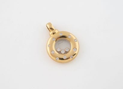 CHOPARD
Pendentif en or jaune (750) ponctué...
