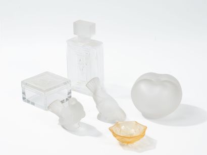 LALIQUE FRANCE
Lot comprising two flacons...