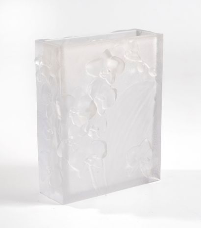 DAUM FRANCE
Orchid vase, 2011.
In glass.
Signed...