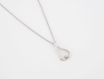 White gold (750) forçat-maille neck chain...