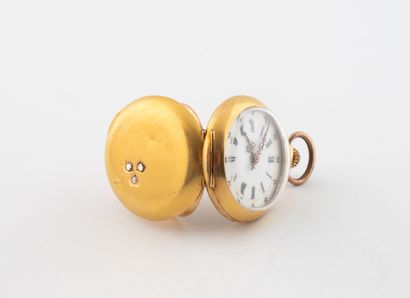 Yellow gold (750) collar watch.
Circular...