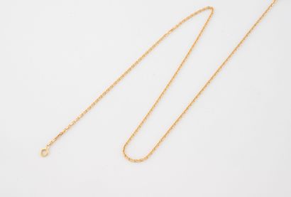 Yellow gold (750) forçat-filed neck chain....