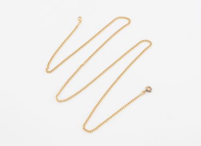 Yellow gold (750) forçat link neck chain.
Spring-ring...