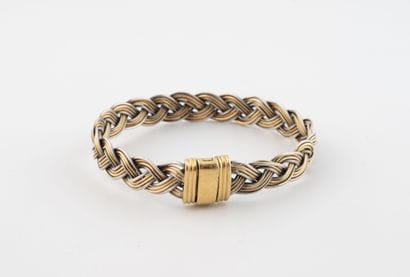 Bracelet in yellow and white gold (750) with...