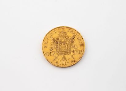 100 franc yellow gold coin, Napoleon III,...