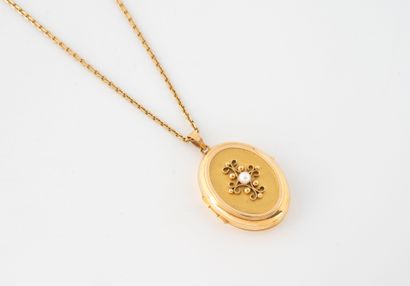 Yellow gold (750) forçat link neck chain...