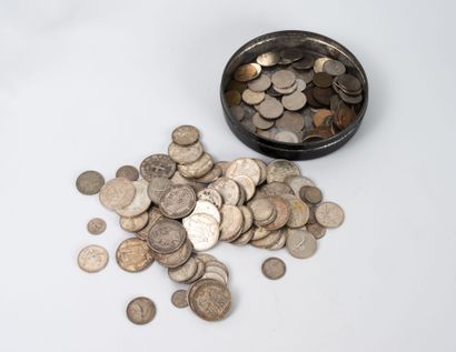 Large lot of silver and metal coins, including:...