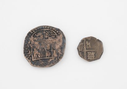 Spanish colonies, 17th century
Two silver...