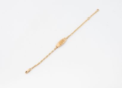 Child's yellow gold (750) marine link bracelet...