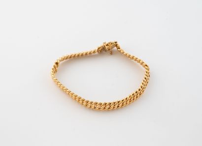 Yellow gold (750) bracelet with American...