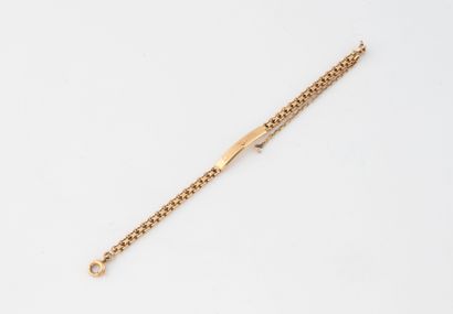 Birth bracelet in yellow gold (750) centered...