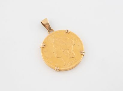 Yellow gold (750) pendant featuring a Liberty...