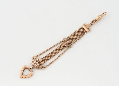 Part of a châtelaine in rose gold (375),...