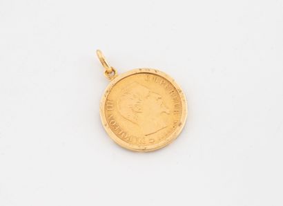 A 10 franc gold Napoléon III barehead coin,...