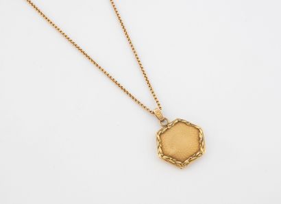 Yellow gold (750) and silver (800) double...