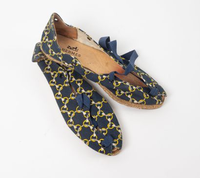 HERMES & CASTANER 
Pair of espadrilles in...