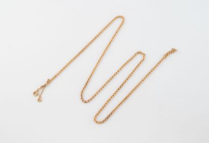 Long neck chain in yellow gold (750) with...