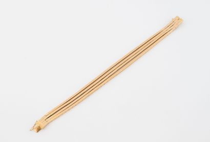 Yellow gold (750) bracelet with four rows...