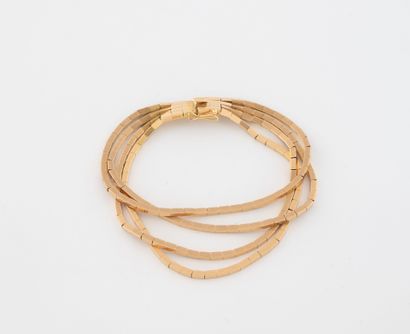 Yellow gold (750) bracelet with four rows...