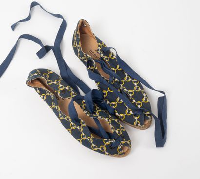 HERMES & CASTANER
Pair of espadrilles in...