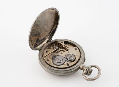 CORTEBERT
Steel two-window pocket watch.
Plain...